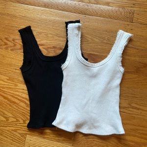 2 urban outfitters thick knit tank tops